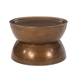 Sparling - Modern Iron Hourglass Coffee Table - Brushed Antique Brown