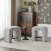 Boucle Stool (Set of 2), Dining Chairs For Home Kitchen Island - Gray - Image 2