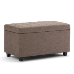 Darcy - Storage Ottoman Bench - Fawn Brown