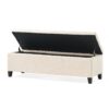 Glouster - Contemporary Storage Ottoman - Light Beige - Image 12