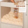 Guinea Pig Cages, 4 Tier Hamster Cage Wood With Storage Cabinet, House For Rat Ch" illa, Openable Top, Acrylic Windows, Living World Deluxe Habitat X-Large - Beige - Image 7