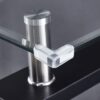 Console Table, Tempered Glass Top, Modern Foyer Area Table - Black - Image 4