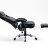 Massage Reclining Office Chair With Footrest, High Back Computer Chair Home Desk Ergonomic Executive Office Chair With Armrests, Adjustable Height - Black - Image 15