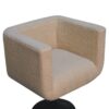 Boucle Swivel Chair - Cream - Image 8