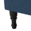 Hyatt - Suede Storage Ottoman With Tufted Top And Dark Wooden Legs - Navy Blue - Image 13