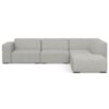 Rex - Right Sectional Sofa And Ottoman - Gray - Image 3