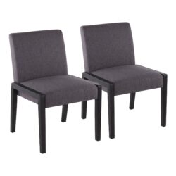 Carmen - Contemporary Chair (Set of 2) - Black / Gray