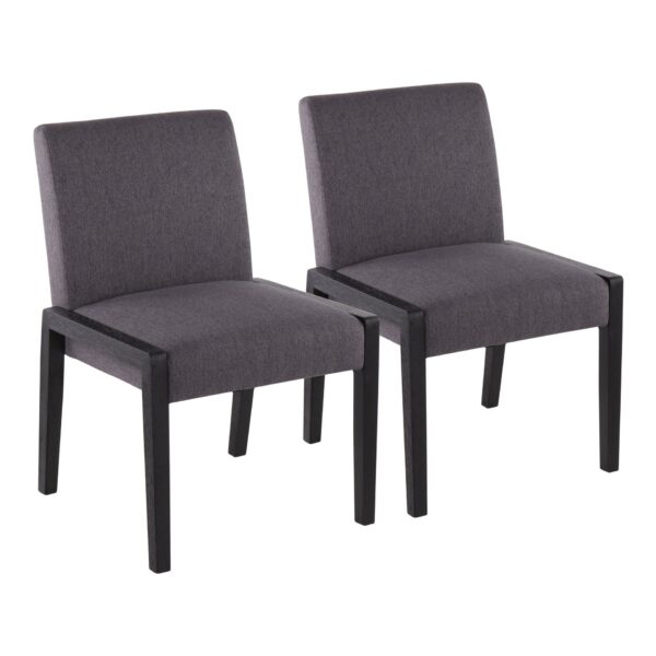 Carmen - Contemporary Chair (Set of 2) - Black / Gray