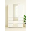 Elise - Modular Wood Closet System With Mirror For Custom Storage Solutions - White - Image 2