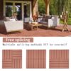 Plastic Interlocking Deck Tiles, (Set of 44), Patio Flooring Outdoor Waterproof All Weather Use For Garden Poolside Front / Back Yard - Mahogany - Image 10
