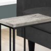 Accent Table, C - Shaped, Contemporary Stylish - Gray - Image 8