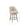 Counter Stool With Swivel Seat Function - Sand - Image 2