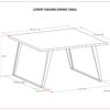 Lowry - Square Dining Table - Brown - Wood - Image 6