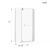 Neo - Angle Frameless Shower Door With Clear SGCC Tempered Glass - Chrome - Image 3