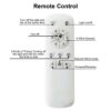 29" Small Ceiling Fan Flush Mount 5 Reversible ABS Blades With Led Dimmable Light - White - Image 9