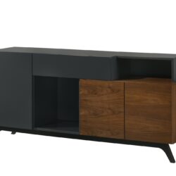 Destin- Ceramic Server - Walnut / Black