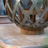 Decorative Lantern With Handle, Wooden Lantern For Indoor Outdoor, Home Garden, Wedding - Silver - Image 11