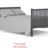 Crib 5 In 1 Convertible, Converts From Baby Crib To Toddler Bed, Fits Standard Full Size Crib Mattress - Storm Gray - Image 7