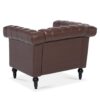 1 Seater Aesthetic Sofa For Living Room - Brown - Image 11