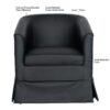 27.36" Wide Swivel Chair - Black - Image 13