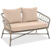 Bohemia-Inspired 4 Person Outdoor Seating Group With Removable Cushions, Conversation Patio Set With Wood Tabletop - Beige - Image 11