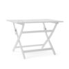 Blissique - Outdoor Foldable Wood Dining Table With Slat Design - White - Image 6