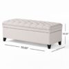 Juliana - Storage Ottoman Fabric - Light Gray - Image 7