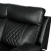 Home Theater Seating Manual Recliner With Cup Holder, Hide - Away Storage Reclining Sofa For Living Room, Home Theater - Black - Image 17