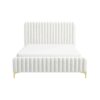Valery - King Size Platform Bed - Cream - Image 2