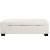 Textured Boucle Ottoman Bench With Hinged Lid For Seating And Storage - Beige - Image 3