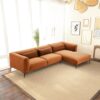 Laley - Right Facing L-Shaped Sectional - Burnt Orange - Image 7