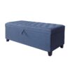 Extra Long Storage Ottoman Entryway Bench With Flip Top Storage Chest With Padded Seat Bed End Stool For Hallway Living Room Bedroom - Blue - Image 7