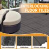 Wood Plastic Composite Deck Tiles (Set of 20), Sustainable Composite Decking Resist Rust, Water, Weather, Easy To Diy & Maintain, Ideal For Patios, Balconies, Rooftops - Light Gray - Image 9