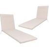 2 Piece Outdoor Chaise Lounge Cushion Set, Replacement Cushions For Patio Furniture - Beige - Image 9