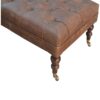 Buffalo - Leather Ottoman - Brown - Image 4