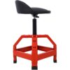 Pneumatic 360 Degree Swivel Stool, Mechanics Rolling Creeper Seat, Heavy Duty Mechanics Stool - Red - Image 11