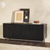 Modern Scandi Fluted Door Sideboard - Black - Image 4