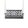 Alejandro - Acacia Wood Porch Swing With Slat Panel Seating - Dark Gray - Image 3