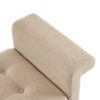 Elegant Tufted Ottoman - Beige / Brown - Image 6