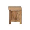 Rattan Basket Linen Bench - Brown - Image 8