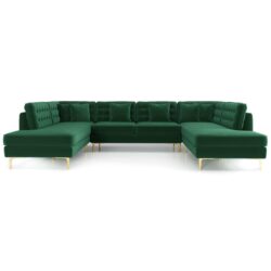 Brooke - U Shape Corner Sofa - Green