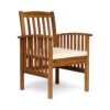 Casa - Rustic Dining Chair Set With Cushions, Acacia Wood, 2 Pieces - Brown - Image 10
