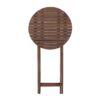3 Piece Acacia Bistro Set, Folding Patio Furniture For Garden Backyard Balcony Porch With 1 Coffee Table And 2 Foldable Chairs - Natural Stained - Image 20