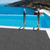 Stone Texture 12" Patio Deck Tiles, Diy - Module Interlocking Decking Floor Tiles, Polypropylene, 12" - Dark Gray - Image 5