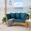 Outdoor Expandable Daybed With Cushions - Teak - Image 4