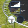Yc 8Ft Trampoline Outer Net With Soft Basketball Board, Ball And Inflator - Blue - Image 4