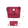 5 Piece Set (20"24"28 +A Travel Bag And A Toiletry Bag), Hard Case Spinner Wheels Luggage Sets With Tsa Lock Carry On Suitcase Luggage Durable Suitcase Color Matching - Wine Red - Image 5