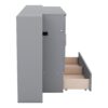 Full Size Murphy Bed With Shelves, Drawers And USB Ports - Gray - Image 9