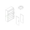 Shoe Cabinet, Two Door Storage Cabinet With Two Drawers, Fits 15 Pair Of Shoes - Distressed Gray - Image 4