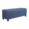 Extra Long Storage Ottoman Entryway Bench With Flip Top Storage Chest With Padded Seat Bed End Stool For Hallway Living Room Bedroom - Blue - Image 6